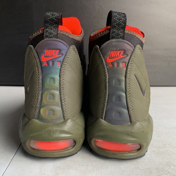 674 NIKE AIR MAX 95 SNEAKERBOOT DARK LODEN OLIVE GREEN Men’s Size 10 - Picture 11 of 13